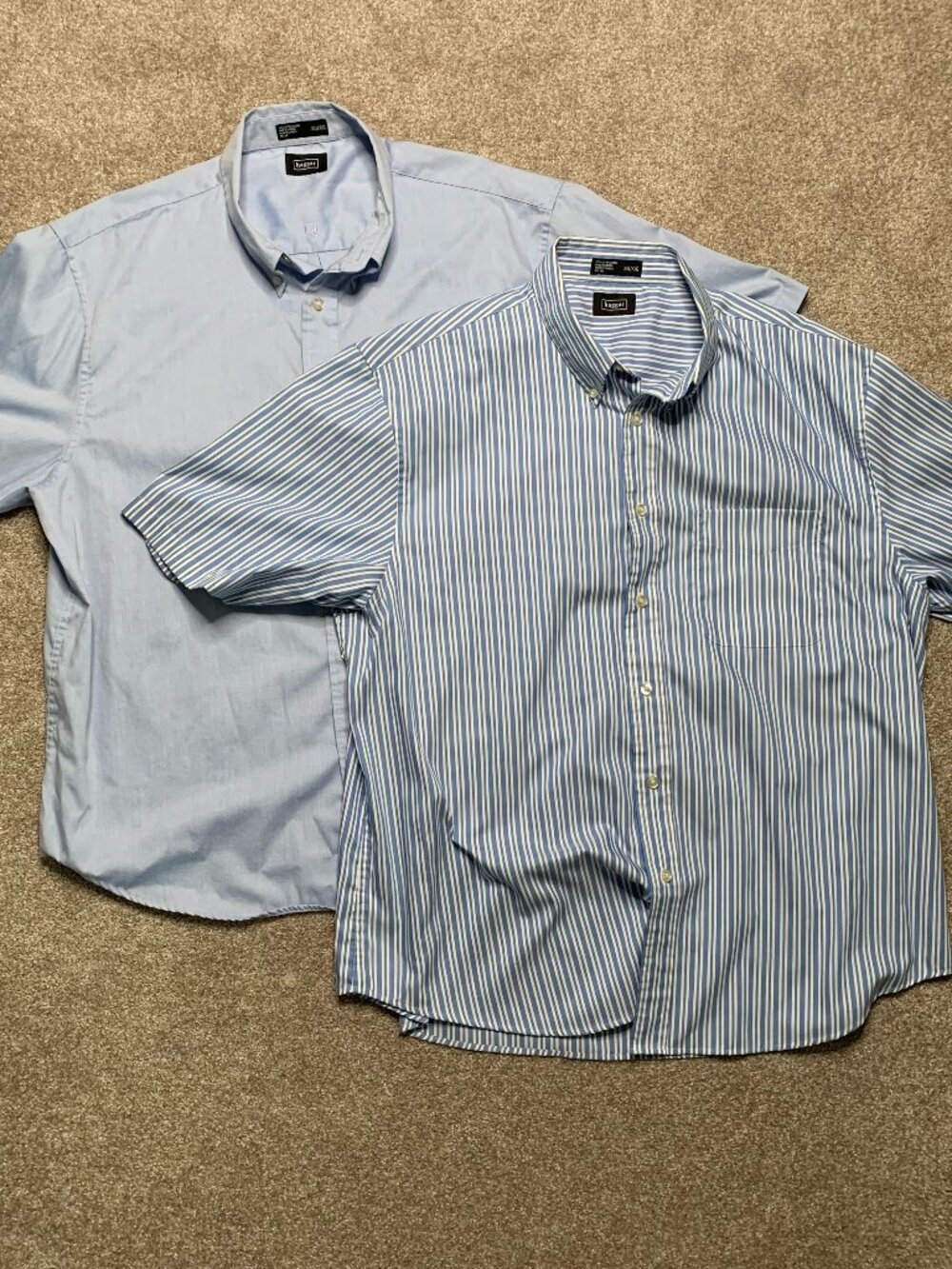 pair of Haggar XXL Short Sleeve Button-Up shirts